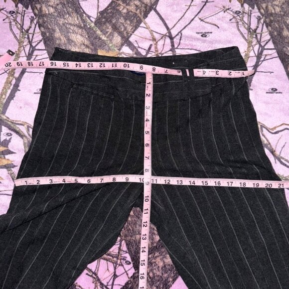 y2k office siren pin stripe flare bootcut dress pants - Picture 6 of 8